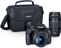 Canon EOS Rebel T7 + 18-55mm + 75-300mm + bag |